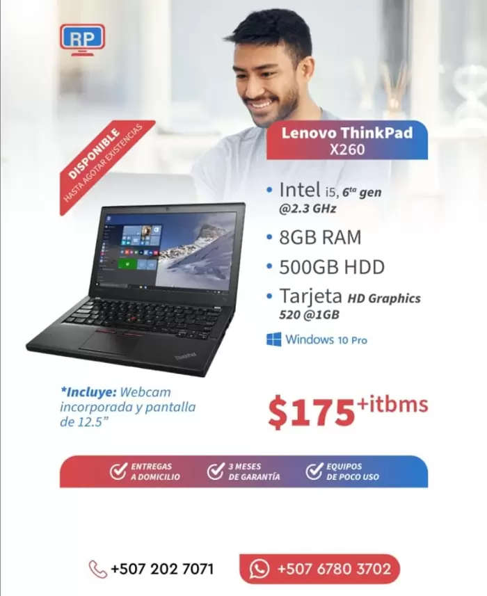 B/.175.00
 

 (Rebajado 13%) Laptops a precios increíbles, laptop con garantia